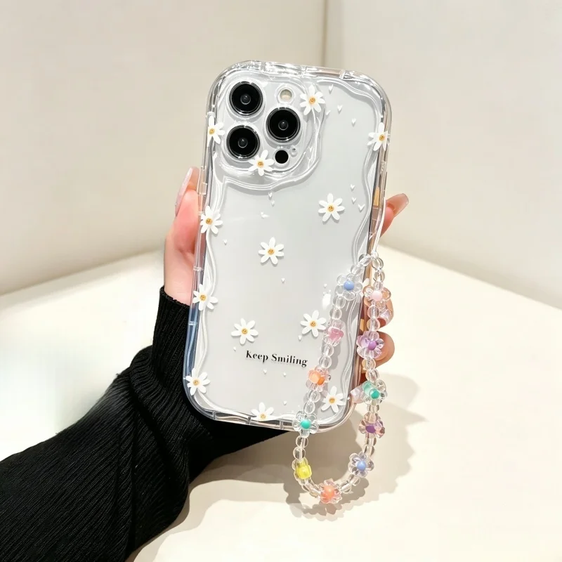 Cute Smile bee Flower Wrist St - đánh giá và giá Cute Cartoon Wrist Strap Silicone Case